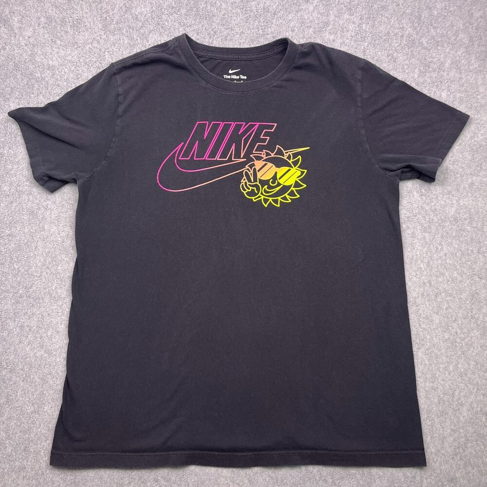 nike sun glasses t-shirt mens large black short sleeve